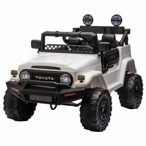 12V Licensed Toyota Ride-On Truck, White