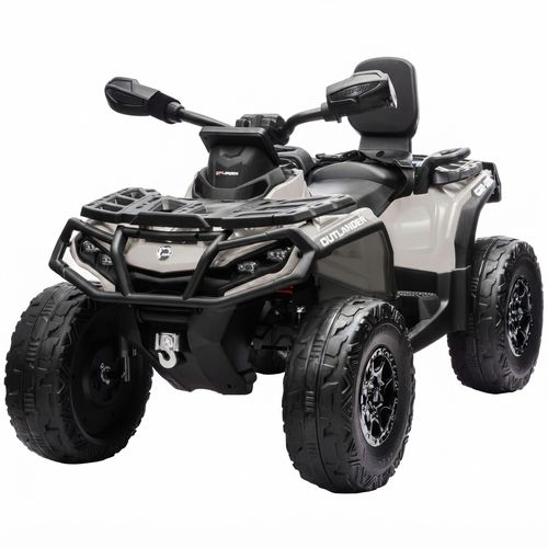 24V Licensed Can-Am 2-Seater ATV, 4WD, Grey