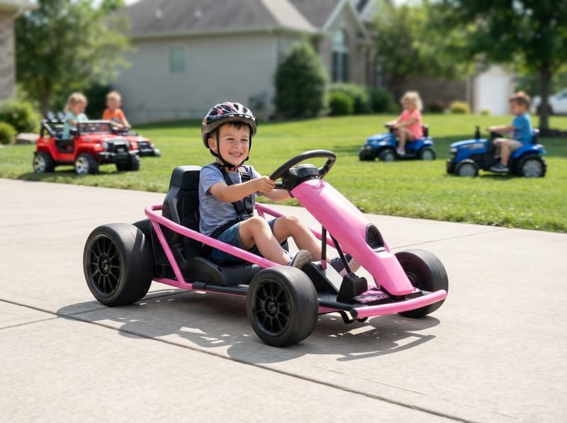 24V Drift Go-Kart, Twin 300W Motors, Rose