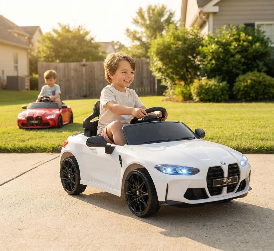 12V Licensed BMW M4 Ride-On Car, White